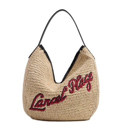 SUMMER MANIA - Naturel/Noir - Sac Hobo M