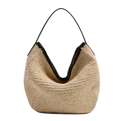SUMMER MANIA - Naturel/Noir - Sac Hobo M