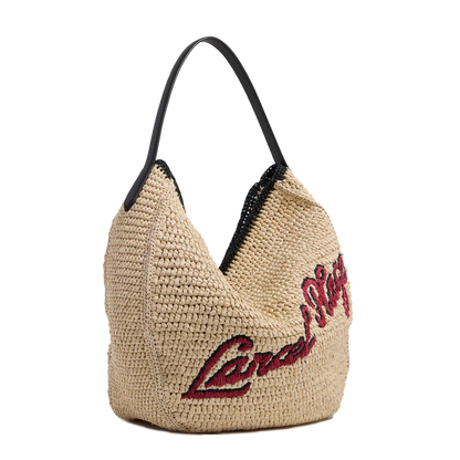 SUMMER MANIA - Naturel/Noir - Sac Hobo M