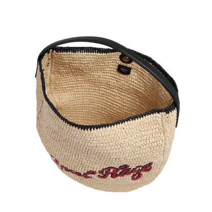 SUMMER MANIA - Naturel/Noir - Sac Hobo M