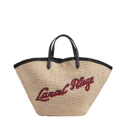 SUMMER MANIA - Naturel/Noir - SAC CABAS L DOUBLE PORTAGE