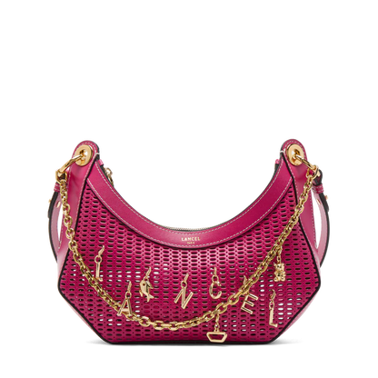 CROISETTE - Rose Sorbet - SAC M ZIP DOUBLE AVEC CHARMES