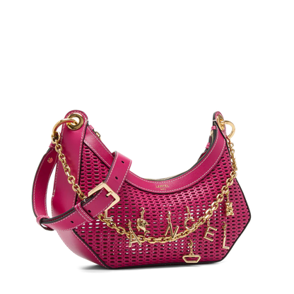 CROISETTE - Rose Sorbet - SAC M ZIP DOUBLE AVEC CHARMES