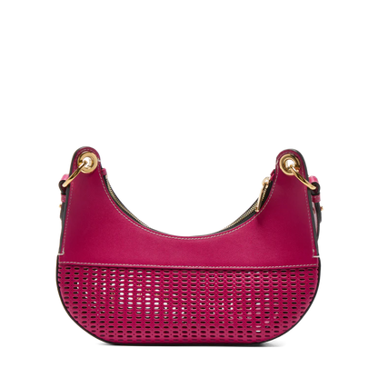 CROISETTE - Rose Sorbet - SAC M ZIP DOUBLE AVEC CHARMES