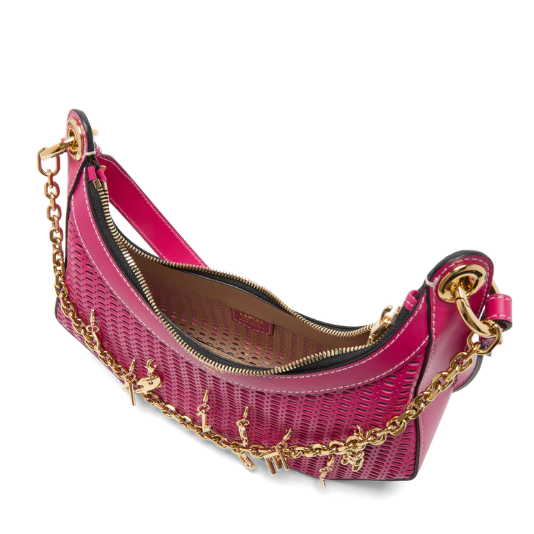 CROISETTE - Rose Sorbet - SAC M ZIP DOUBLE AVEC CHARMES