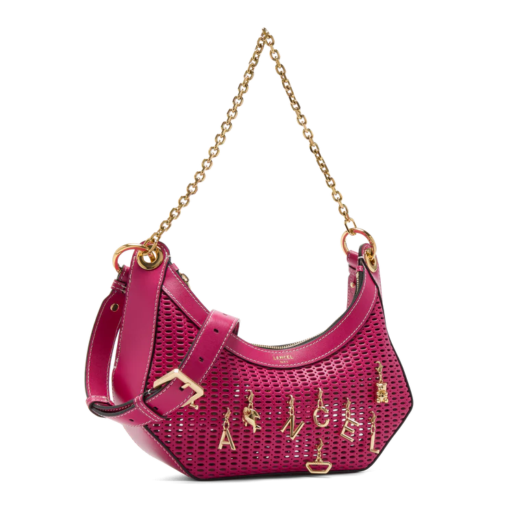 CROISETTE - Rose Sorbet - SAC M ZIP DOUBLE AVEC CHARMES