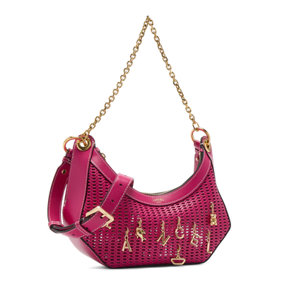 CROISETTE - Rose Sorbet - SAC M ZIP DOUBLE AVEC CHARMES