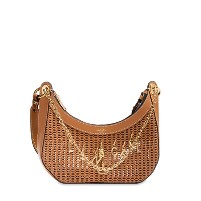 CROISETTE - Camel - SAC M ZIP DOUBLE AVEC CHARMES