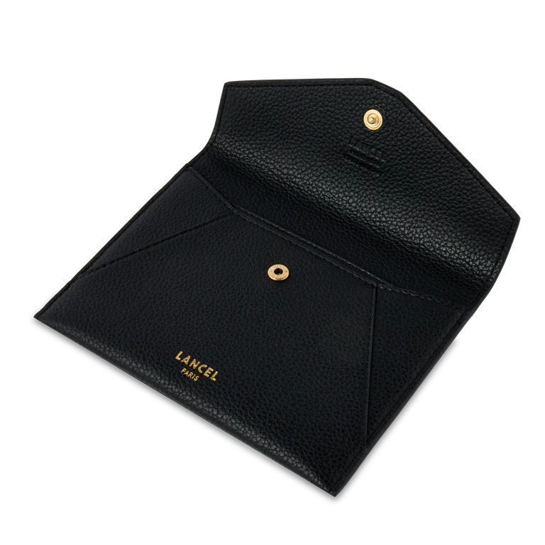 ENVELOPPE - Noir - Porte carte à rabat M