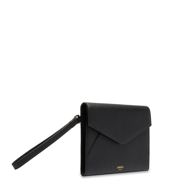 ENVELOPPE - Noir - POCHETTE À RABAT M AVEC POIGNET AMOVIBLE