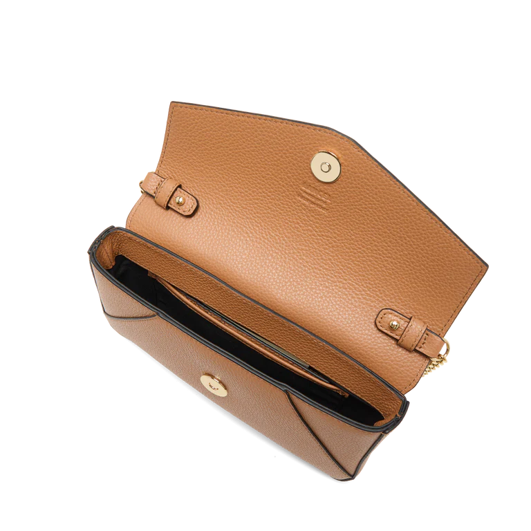 ENVELOPPE - Camel - POCHETTE SUR CHAÎNE AVEC PORTE-CARTES AMOVIBLE