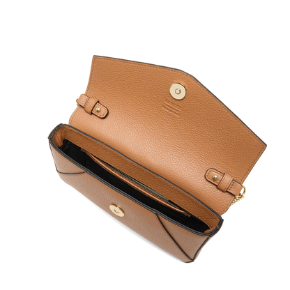 ENVELOPPE - Camel - POCHETTE SUR CHAÎNE AVEC PORTE-CARTES AMOVIBLE