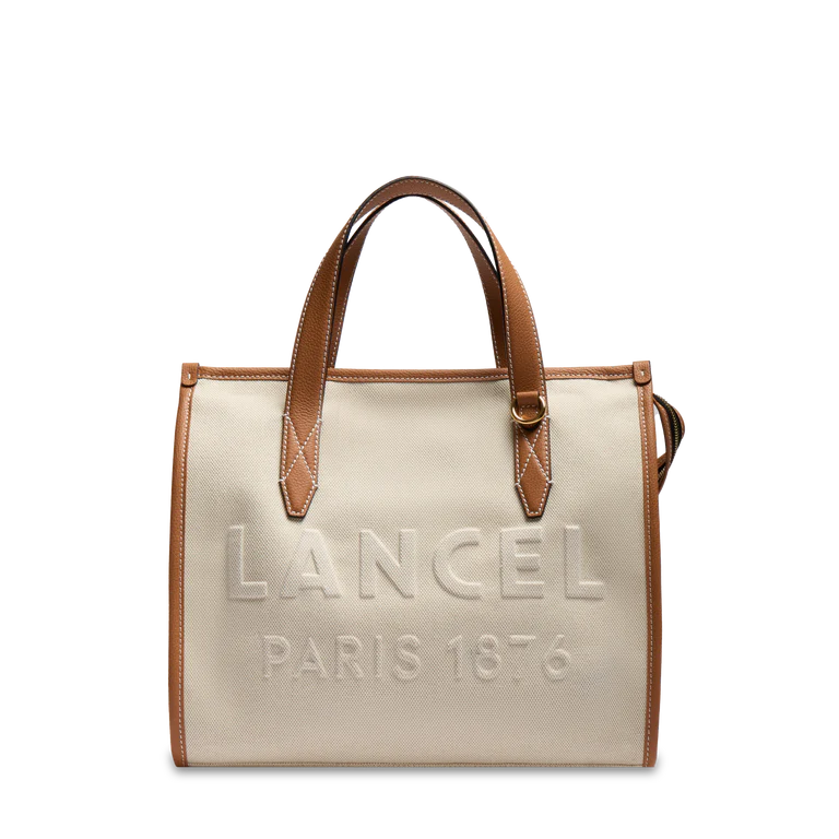 JOUR DE LANCEL - Naturel/Camel - SAC CABAS M ZIP À DOUBLE TRANSPORT