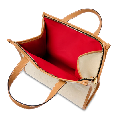 JOUR DE LANCEL - Naturel/Camel - SAC CABAS M ZIP À DOUBLE TRANSPORT