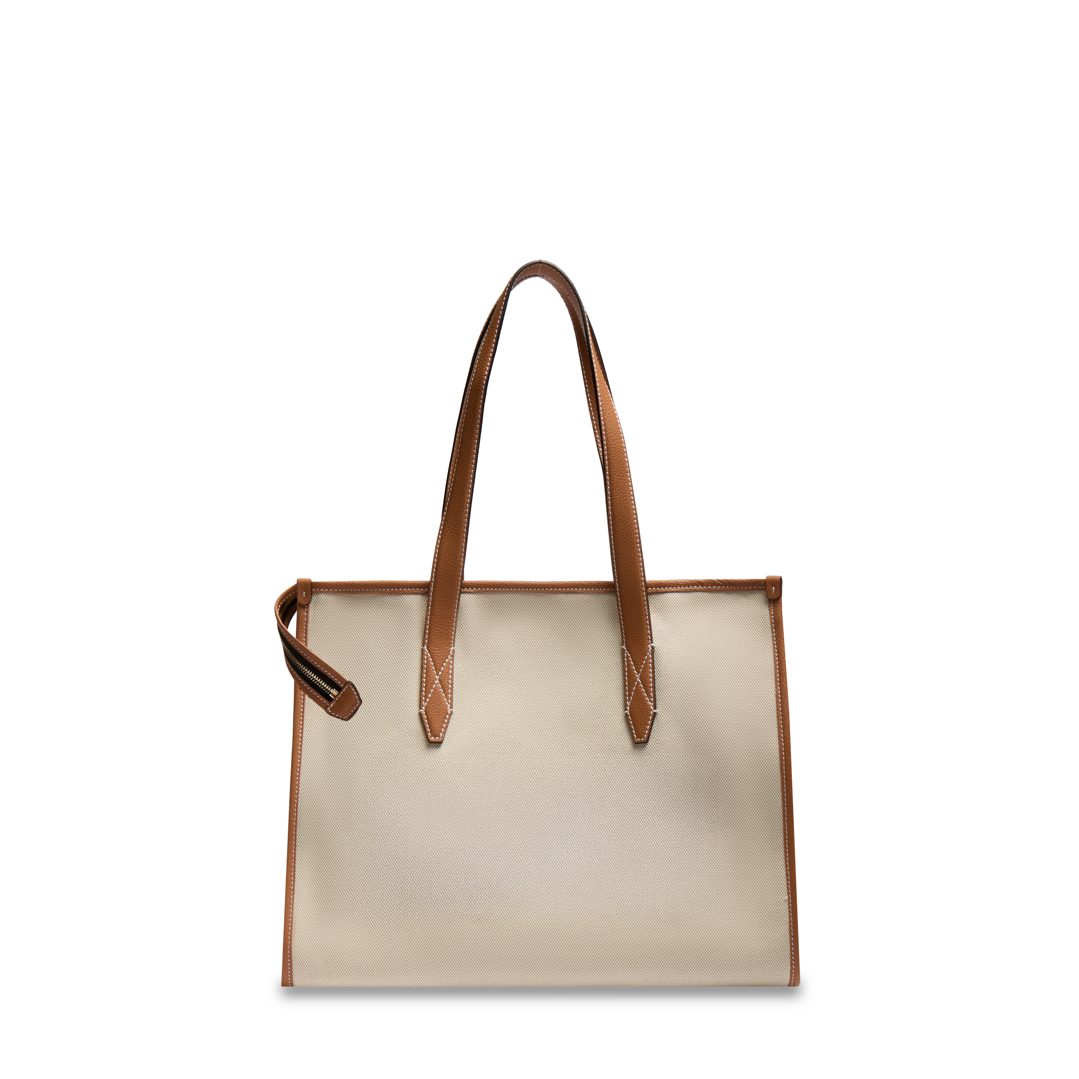 JOUR DE LANCEL - Naturel/Camel -SAC CABAS L ZIP À DOUBLE TRANSPORT