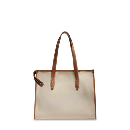 JOUR DE LANCEL - Naturel/Camel -SAC CABAS L ZIP À DOUBLE TRANSPORT