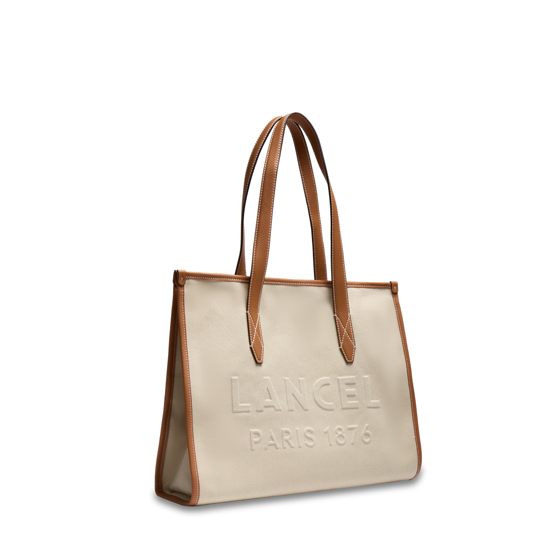 JOUR DE LANCEL - Naturel/Camel -SAC CABAS L ZIP À DOUBLE TRANSPORT