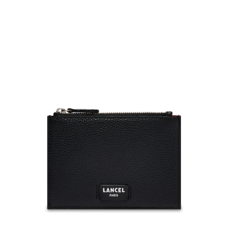 NINON - Noir - PORTE-CARTES L ZIP AVEC SOUFFLET