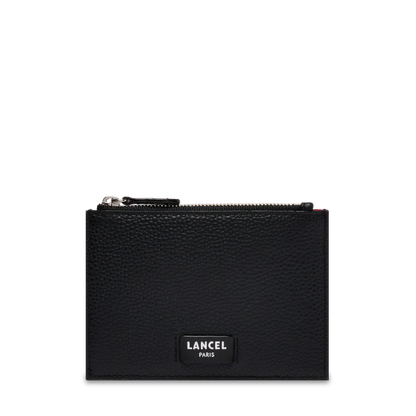 NINON - Noir - PORTE-CARTES L ZIP AVEC SOUFFLET