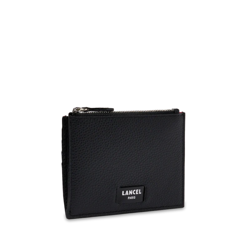 NINON - Noir - PORTE-CARTES L ZIP AVEC SOUFFLET