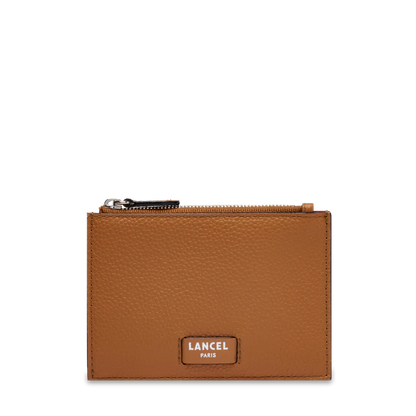 NINON - Camel - PORTE-CARTES L ZIP AVEC SOUFFLET