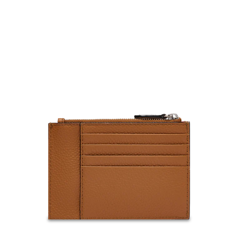 NINON - Camel - PORTE-CARTES L ZIP AVEC SOUFFLET