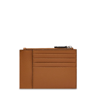 NINON - Camel - PORTE-CARTES L ZIP AVEC SOUFFLET