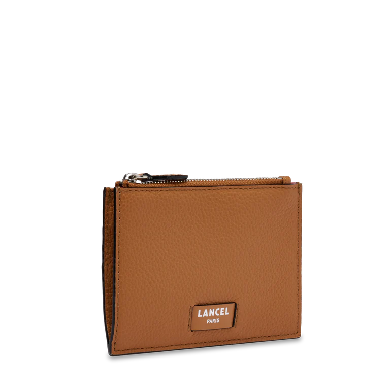 NINON - Camel - PORTE-CARTES L ZIP AVEC SOUFFLET