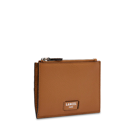 NINON - Camel - PORTE-CARTES L ZIP AVEC SOUFFLET