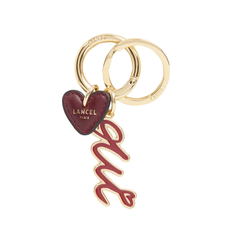 Saint-Valentin - Doré/Rouge - Porte clés "OUI"