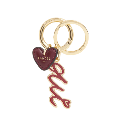 Saint-Valentin - Doré/Rouge - Porte clés "OUI"