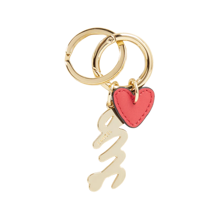 Saint-Valentin - Doré/Rouge - Porte clés "OUI"