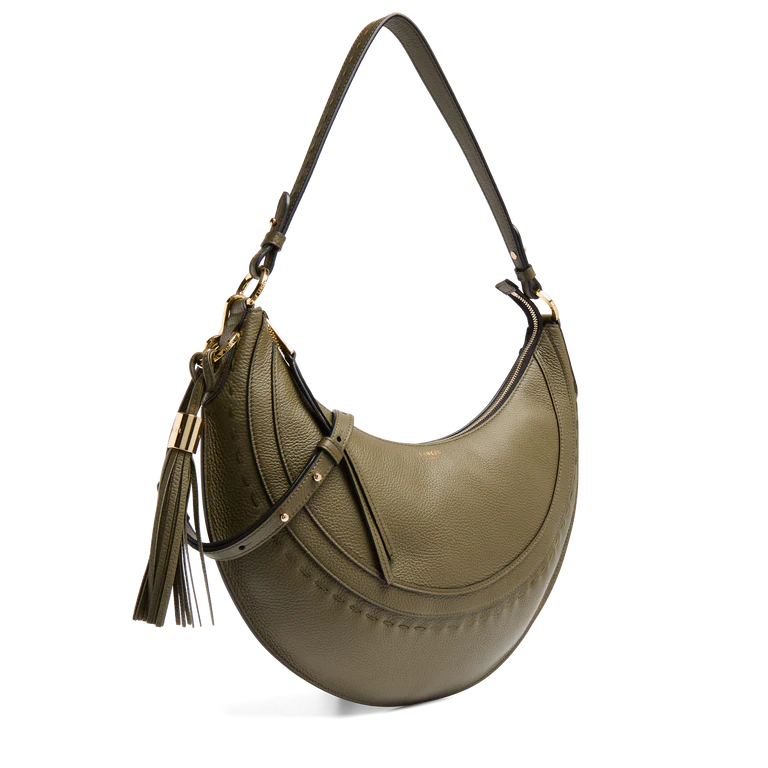 HOBOHÈME - Kaki Foncé - Sac Hobo Zippé M