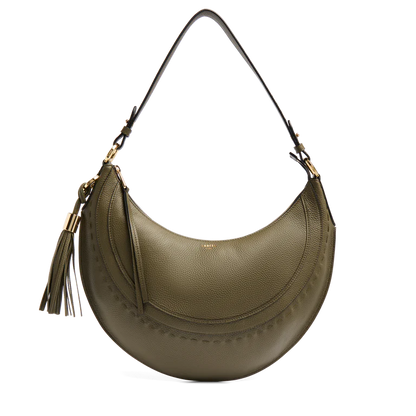 HOBOHÈME - Kaki Foncé - Sac Hobo Zippé M