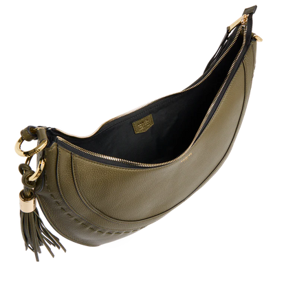 HOBOHÈME - Kaki Foncé - Sac Hobo Zippé M