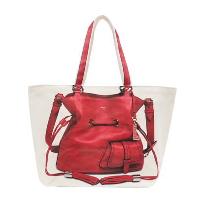 CAPSULE LANCEL 150 ANS - Naturel/Rouge - TOTE BAG