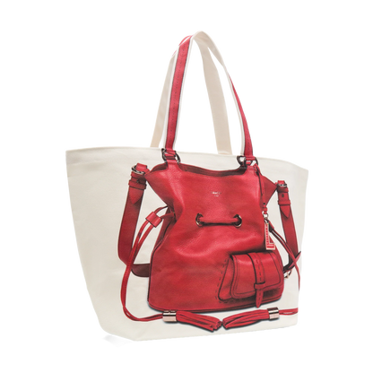 CAPSULE LANCEL 150 ANS - Naturel/Rouge - TOTE BAG
