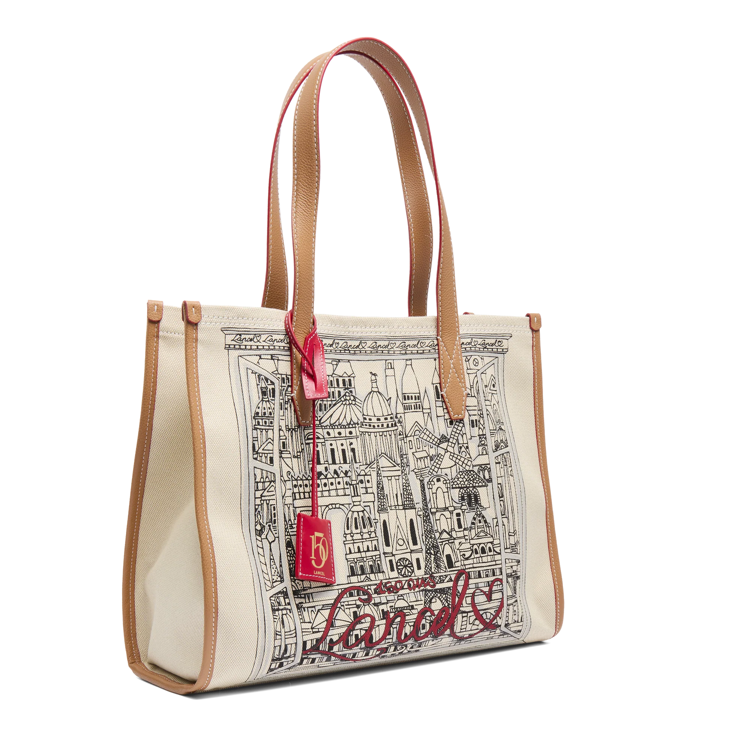 CAPSULE LANCEL - Naturel/Camel -SAC CABAS L