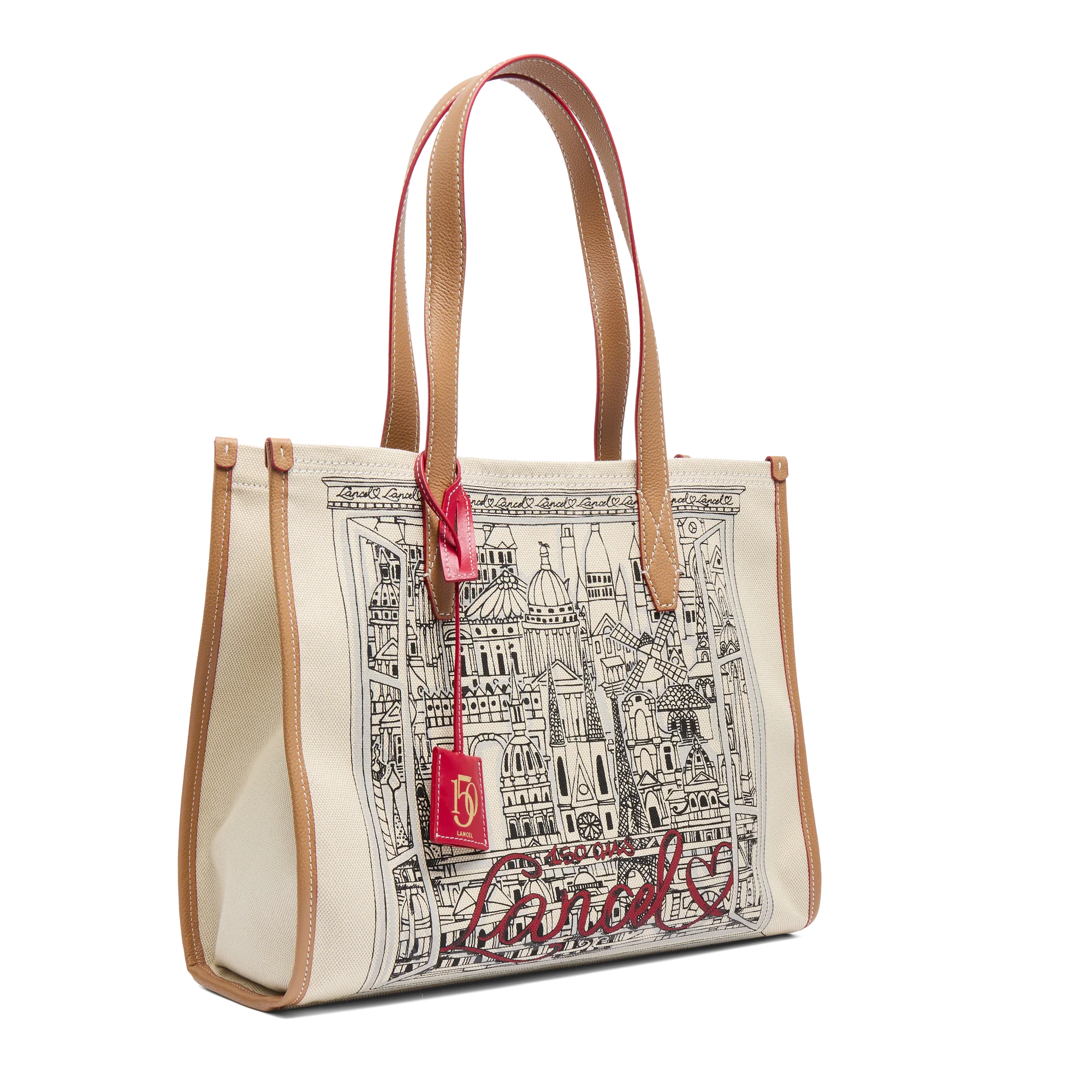 CAPSULE LANCEL - Naturel/Camel -SAC CABAS L