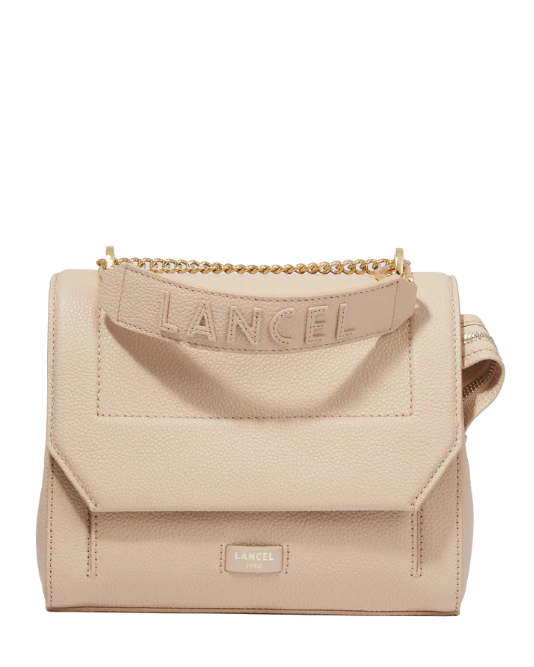 NINON - Cappuccino/Doré - Sac rabat M