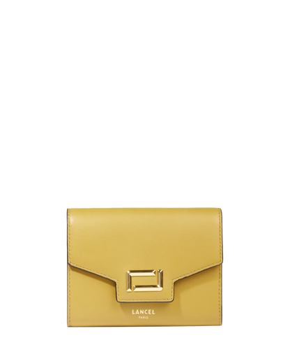 ANGÈLE - Moutarde - Portefeuille compact à rabat