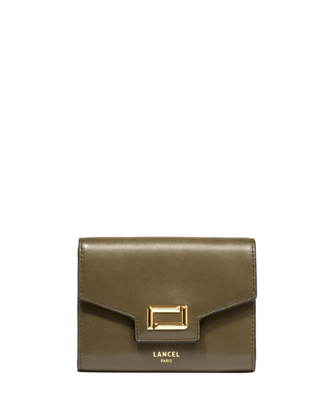 ANGÈLE - Kaki foncé - Portefeuille compact à rabat