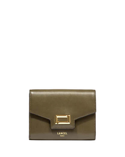 ANGÈLE - Kaki foncé - Portefeuille compact à rabat