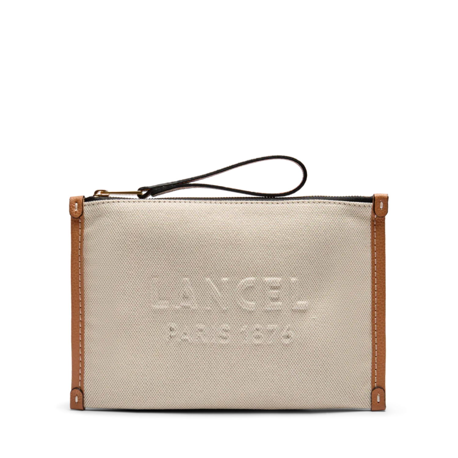 JOUR DE LANCEL - Naturel/Camel - POCHETTE À FERMETURE ÉCLAIR POUR POIGNET