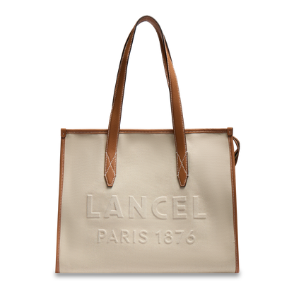 JOUR DE LANCEL - Naturel/Camel -SAC CABAS L ZIP À DOUBLE TRANSPORT