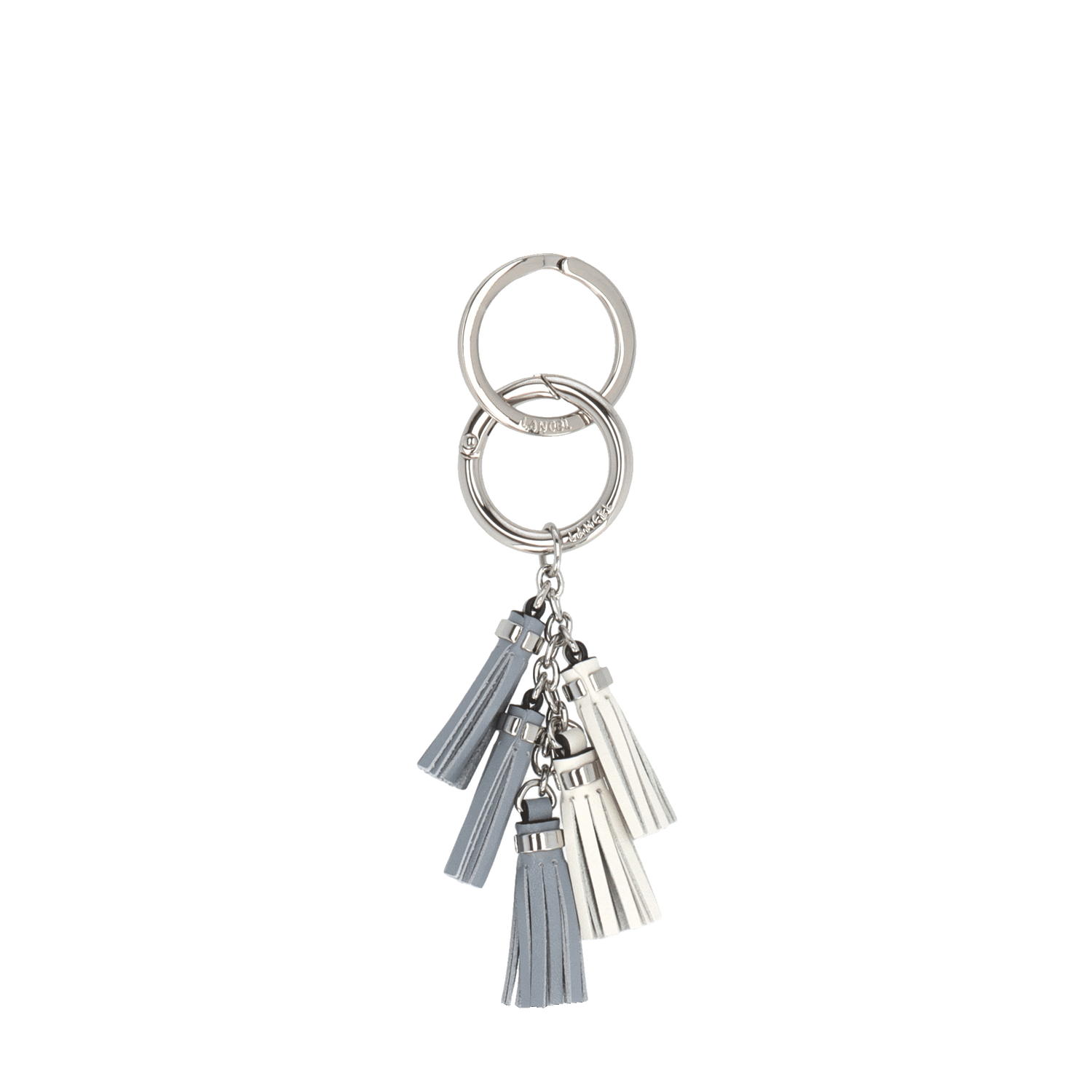 Porte clés - Gift - Pompon bleu acier/neige