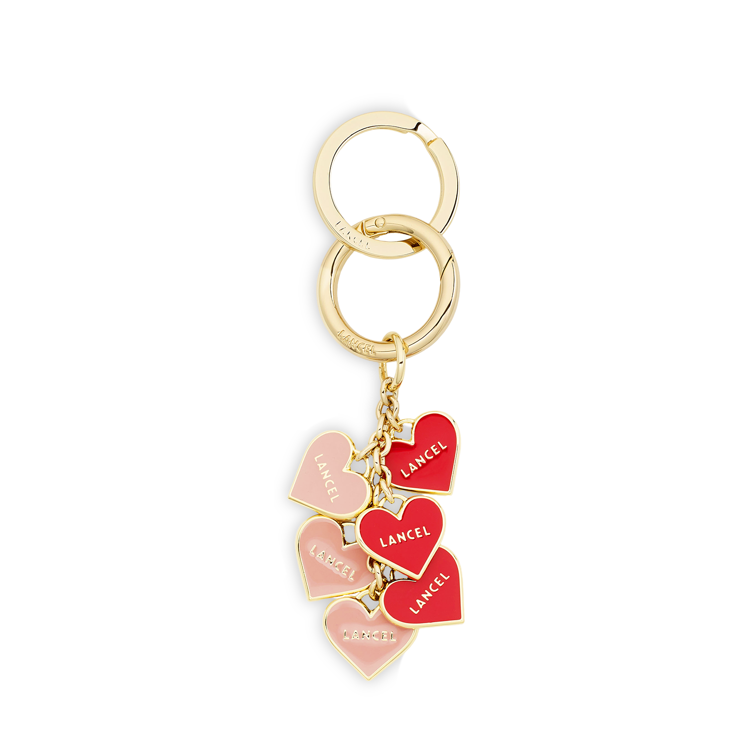 Porte clés - Breloques - Coeurs Rose/Rouge